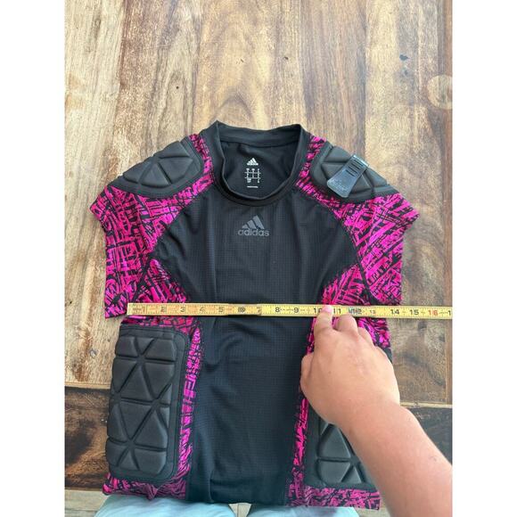 Adidas Men's Pink Techfit Padded Compression Charged Shirt Size Small - Picture 3 of 4